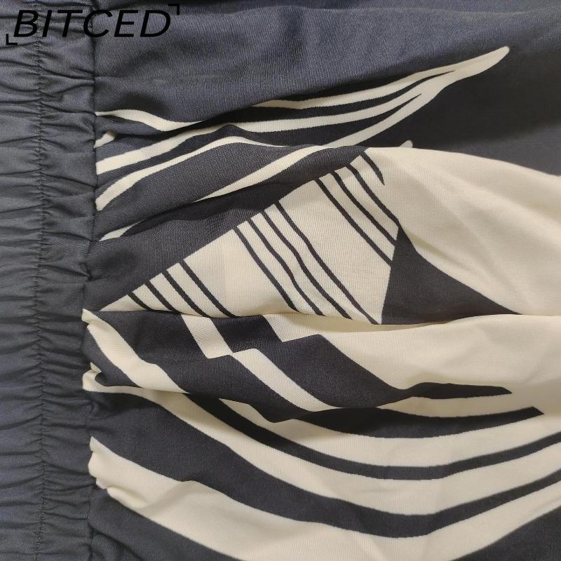 BITCED Damen Frühjahrskollektion: Eleganter Homewear-Stil Bedrucktes Langarm-Oberteil und Hose Lässiges Mode-Set