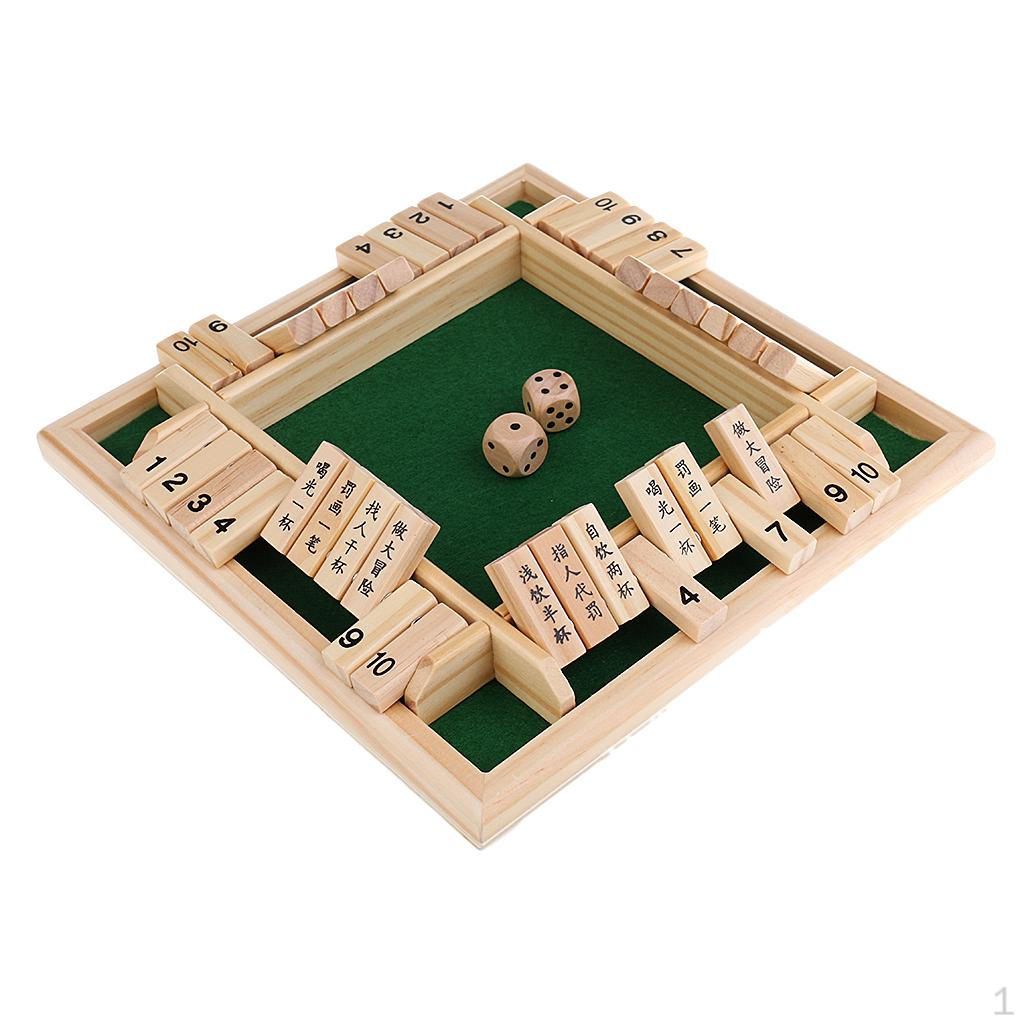 Shut The Box Board Number Drinking Family Game