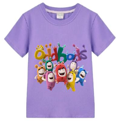 Anime Oddbods Sevimli Tişört %100 Pamuk Rahat Çocuk Tişört Kısa Kollu Erkek ve Kız Tişörtü Kawaii Baskılı Tişörtler