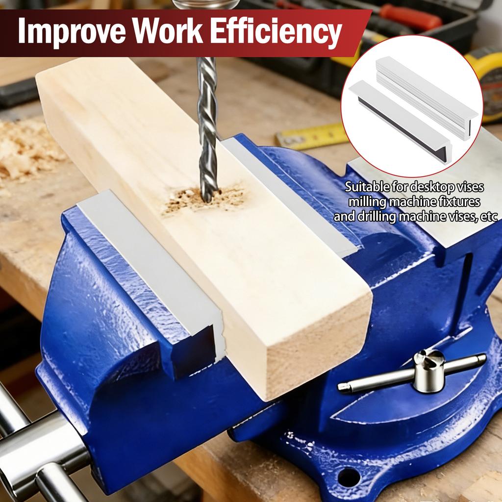 Magnetic Vise Jaw Pads 4/5/6/8Inch Soft Vice Jaw Protector Cover Aluminum Alloy Protective Jaws for Clamping Woodworking Metal