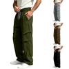 Pantalon de jogging décontracté pour homme de couleur, coupe ample, jambe droite large, avec taille élastique