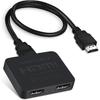 avedio links HDMI Splitter 4K@60Hz, HDMI Splitter 1 in 2 Out, HDMI Splitter for 2 Same Screen Only Mirror Screens, Support 3D Dol-by Vision Atmos