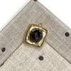 1Pc Natural Stone Irregular Square Pendant 16×20mm, Golden‑Plated Bezel‑Set Gemstone Charm for DIY Necklace Jewelry Making