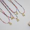 Colorful Beaded Letter Initial Necklace for Women Personalized Gold Color Alphabet Charm Handmade Boho Fashion Jewelry Gifts