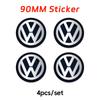 4PCS 70/80/90/100/120mm Car Wheel Badge Emblem Hub Stickers Center Cover For VW CC MK4 Golf 6 Beetle GTI Passat Car Accessories HB422