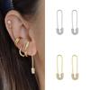 Zirconia Ear Cuff Paperclip Alternative Earring