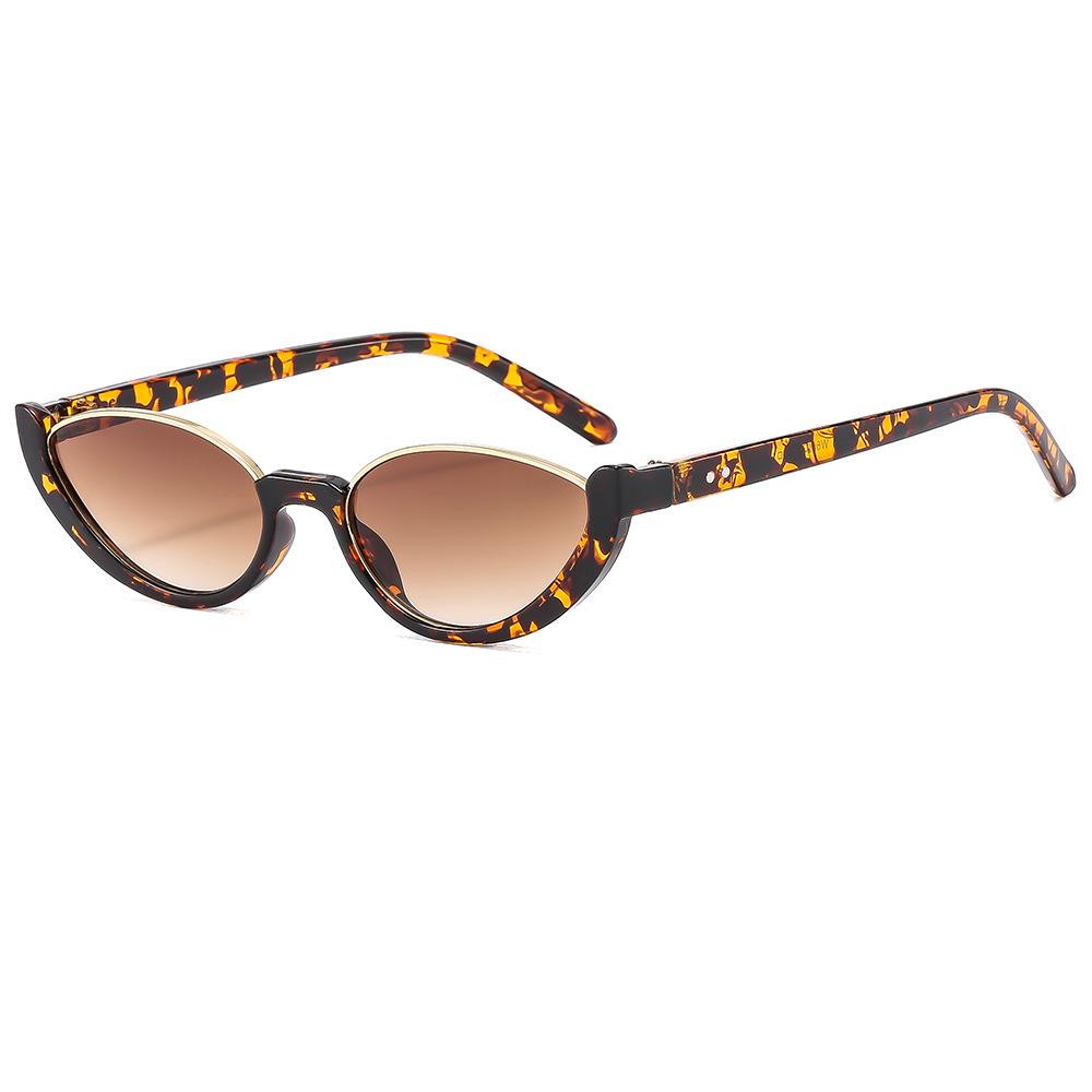 

New European & American Cat-eye Internet Celebrity Half-frame Sunglasses