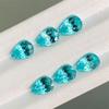 Cultivated Neon Paraiba Pear-Shaped Synthetic Gemstones for Ring Settings
