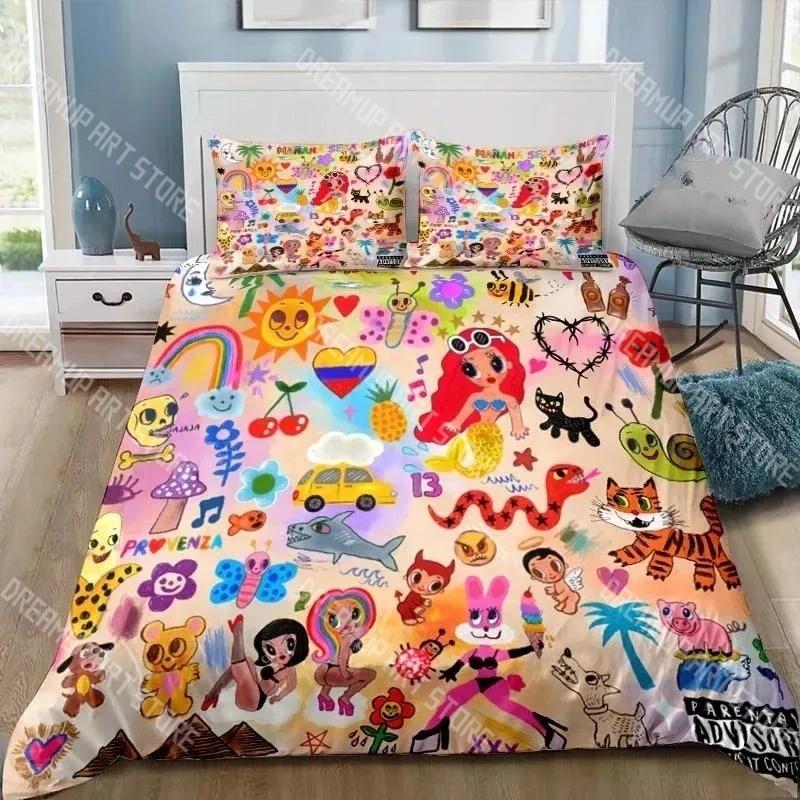 Fashion Karol G Manana Sera Bonito Bedding Set Single Twin Full Queen King Size Bed Set Kids Bedroom Duvetcover Set