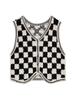 Women's Crochet Checkered Vest: Sleeveless, Loose, Lightweight Top for Spring & Autumn