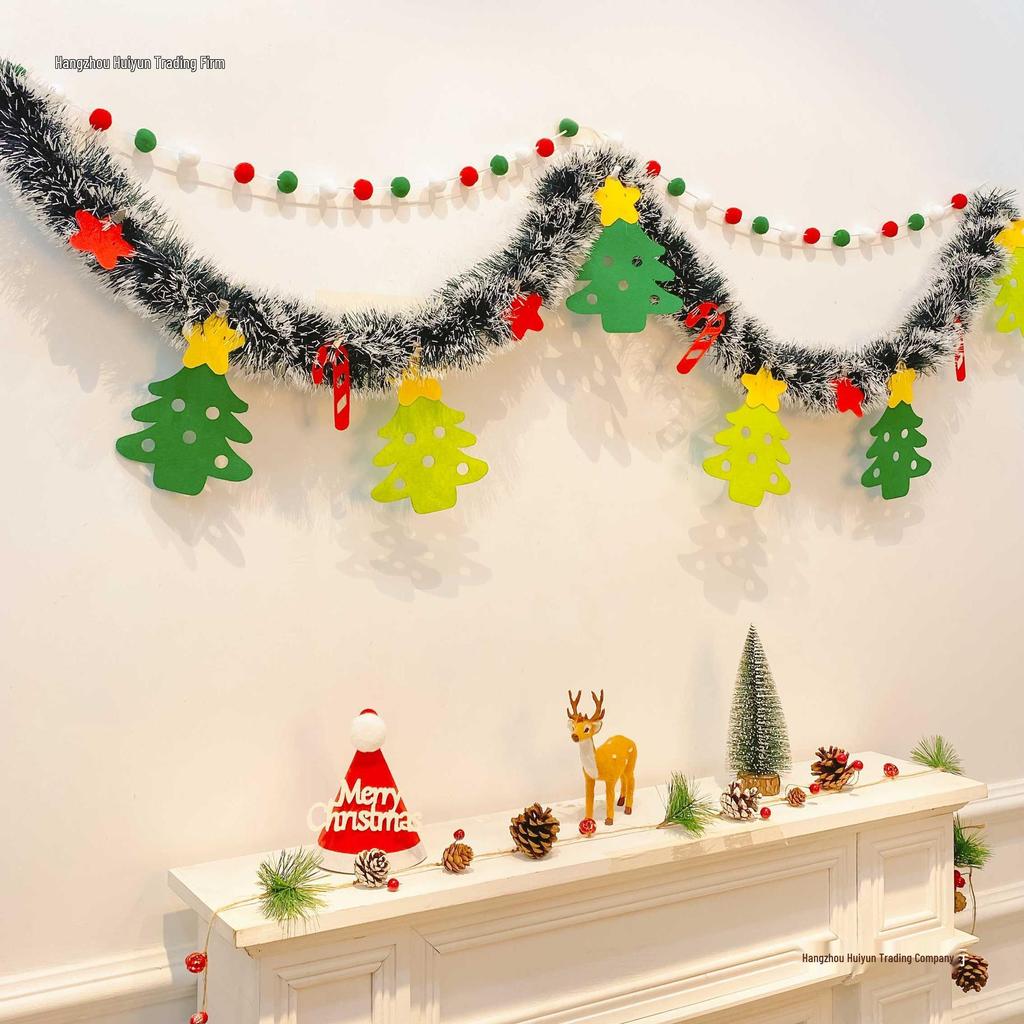 Christmas Tinsel Garland for Tree Ornaments and Wall Decor