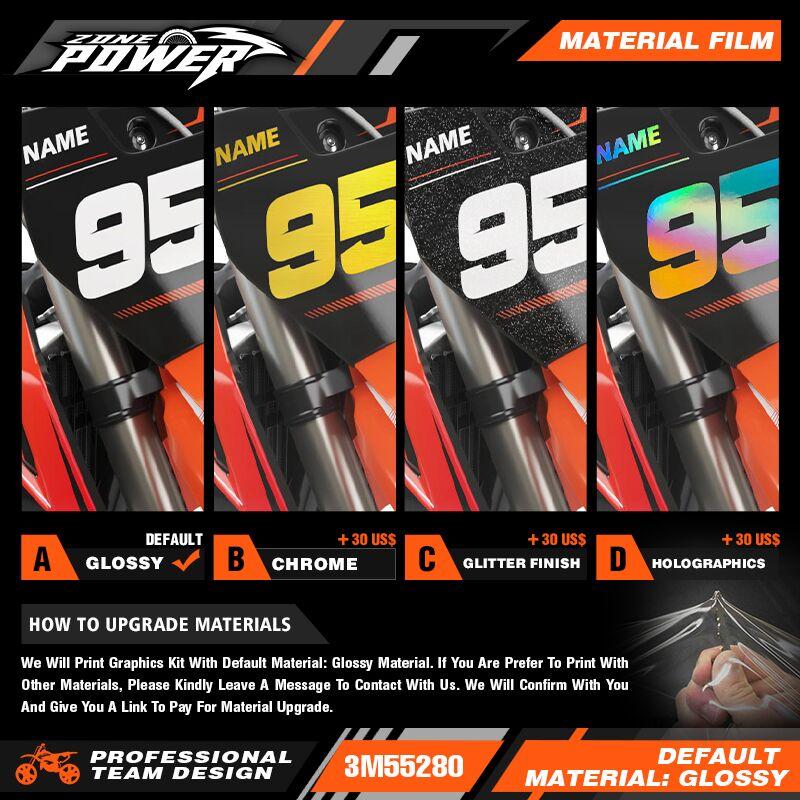 Powerzone Vollgrafik Aufkleber Motorrad Hintergrund Für SUZUKI DRZ400 SM S E DRZ 400 SM S E 1999-2022 Benutzerdefinierte Nummer 04