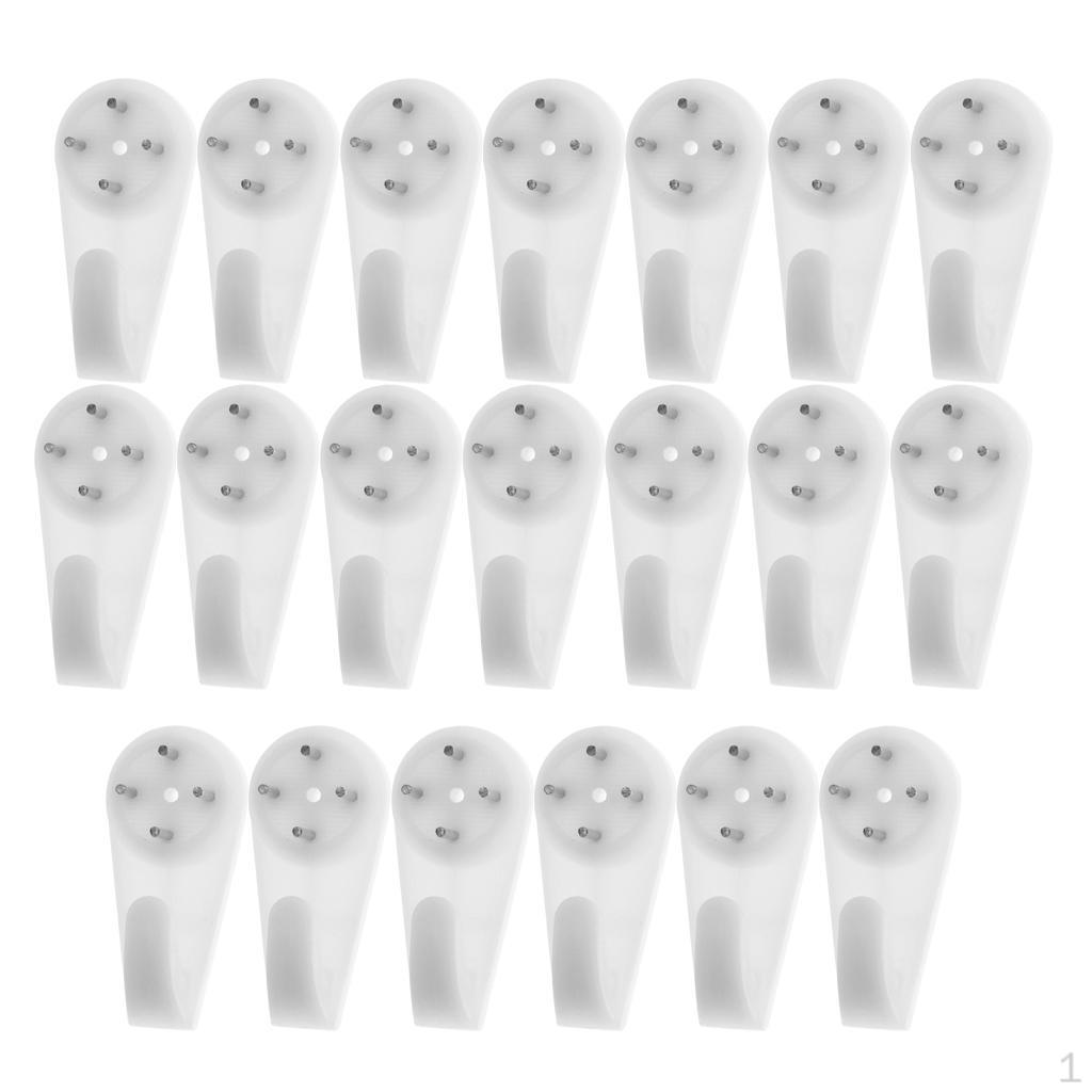 20 Mounting Hooks for Photo Picture Frame Plates Hanging