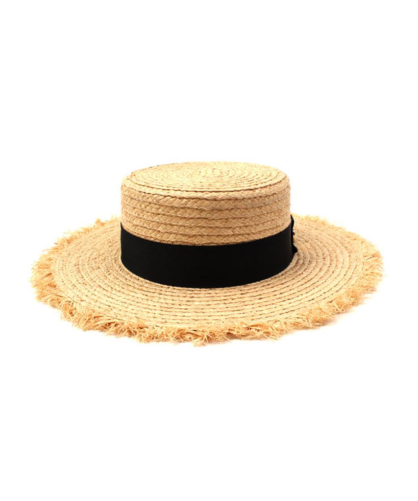 Yunibeosyeolkemiseuteuli Gold Metal Natural Flat Fedora Summer Fedora