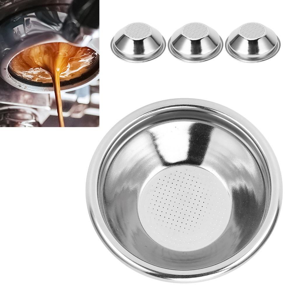 3pcs Set Stainless Steel Espresso Filter Basket Portafilter Filter Basket  For Espresso Machine