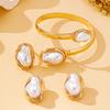 Damen-Schmuckset, Modisches Armband im Barockstil, Ring und Ohrringe, Geeignet für den täglichen Gebrauch, Partys und als Geschenk