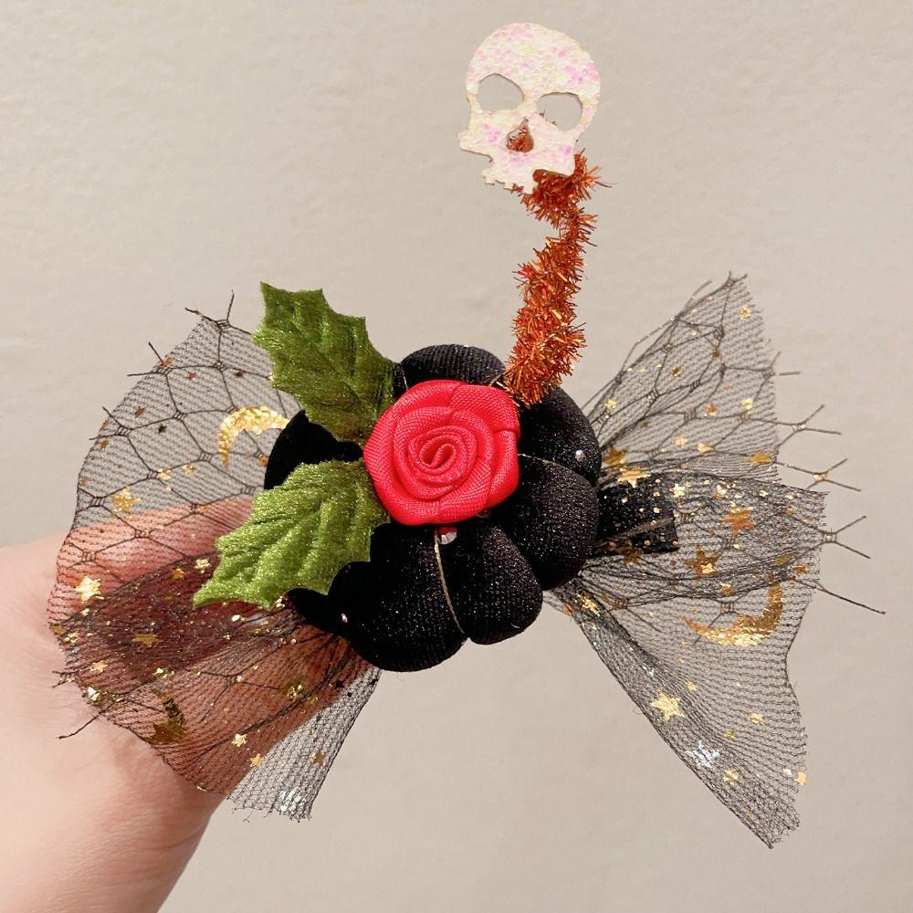 Bow Pumpkin Hair Clips Ghost Witch Hat Hairpins Halloween Hair Clip Halloween Hair Accessories