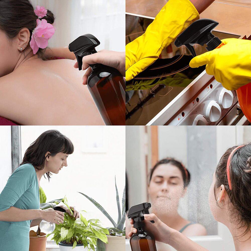 

4pcs Spray Bottle Trigger Nozzle Replacement Plastic Sprayer Heads for Glass or Plastic Bottle Replacement чёрный