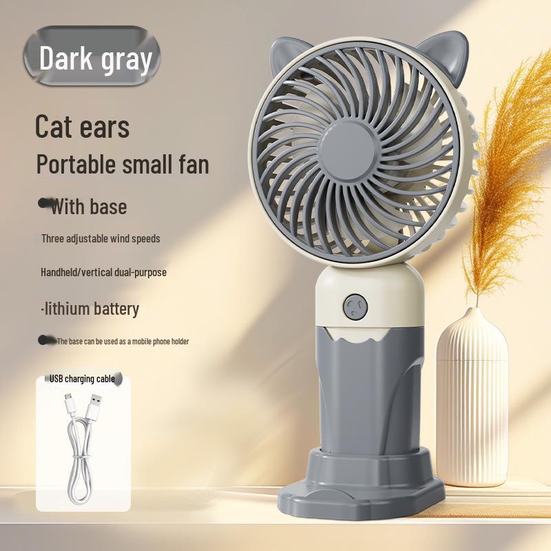 Rechargeable USB Mini Fan: Portable Handheld & Desktop Stand, Ideal Student Gift