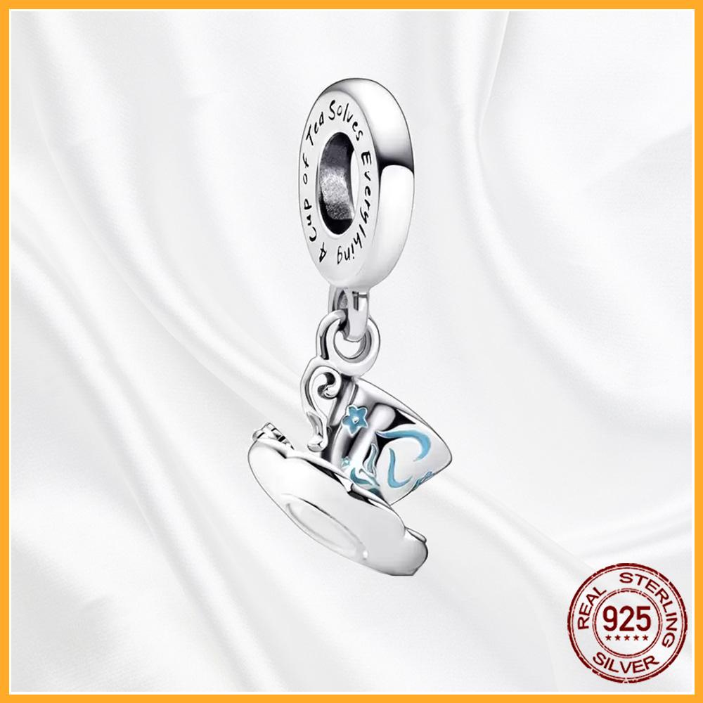 Authentic Sparkling Plata Copper Dangle Charms Fit Original Bracelet Beads Pendant Women Diy Jewelry Gift