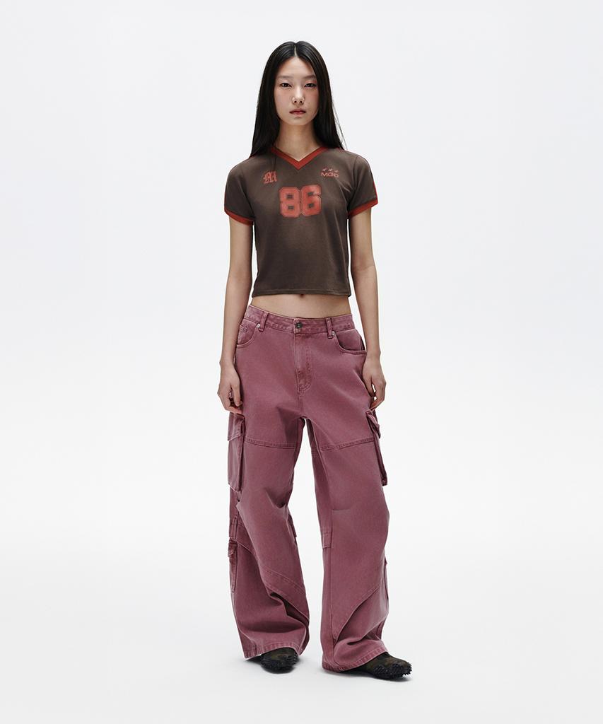 MAHAGRID Football Ringer Tee Brown(Mg2Fmft587A)