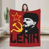 VLADIMIR LENIN Blanket Quality Super Warm  Throw Blanket Autumn Kids Adult Couch Chair Sofa Bed Novelty Bedspread
