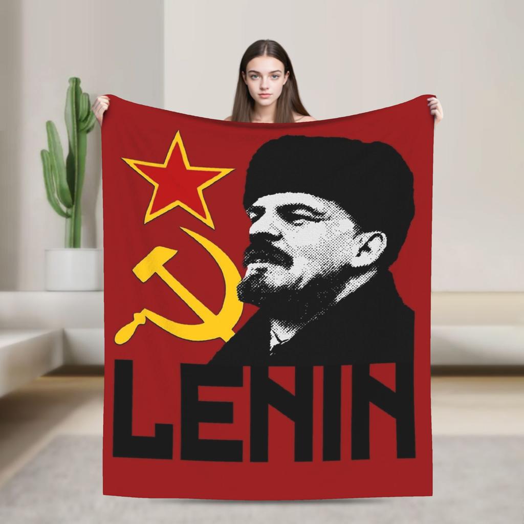 Lenin Joseph Stalin Super Warm Blankets Kids Adult Plush Throw Blanket Funny Couch Chair Flannel Bedspread Sofa Bed Cover