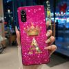 Superior Fashion Couple Soft Silicone Black Phone Case For ZTE Blade A31 Case Shockproof Crown Letter Pattern Shell