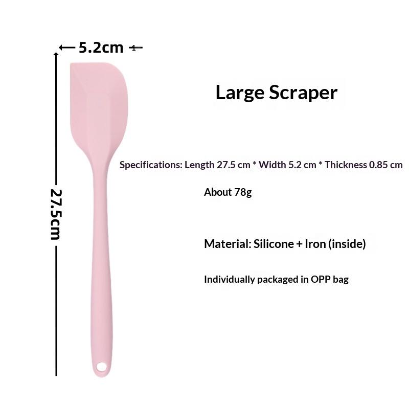 Baking Tools Silicone Scraper Stirring Cream Spatula Thickened All-in-One Large and Small High Temperature Resistant Set