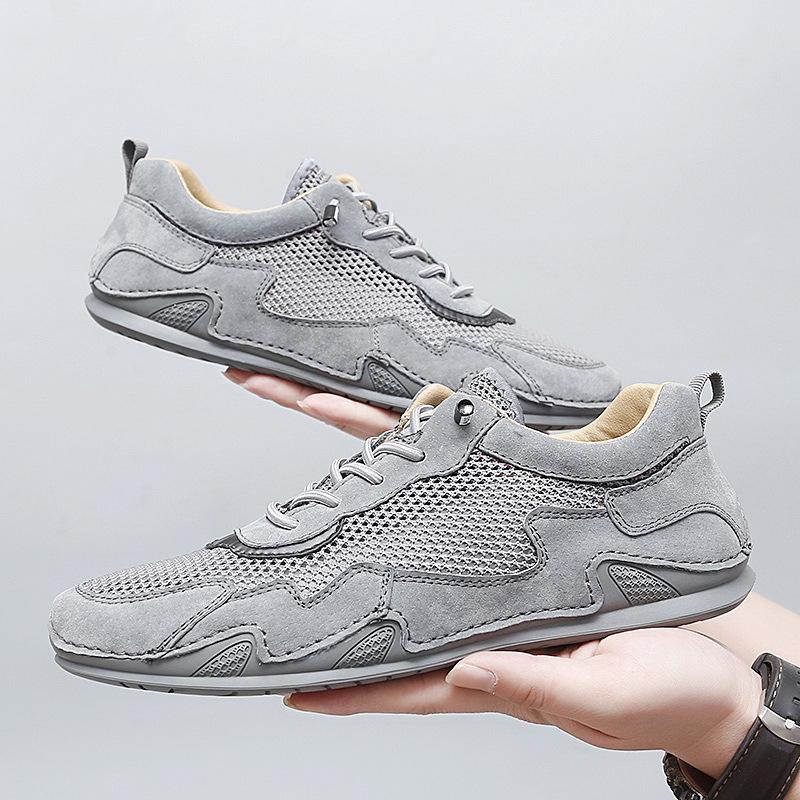 

Мужская обувь больших размеров, новая дышащая сетчатая повседневная обувь, мужская летняя перфорированная универсальная обувь Doudou 45