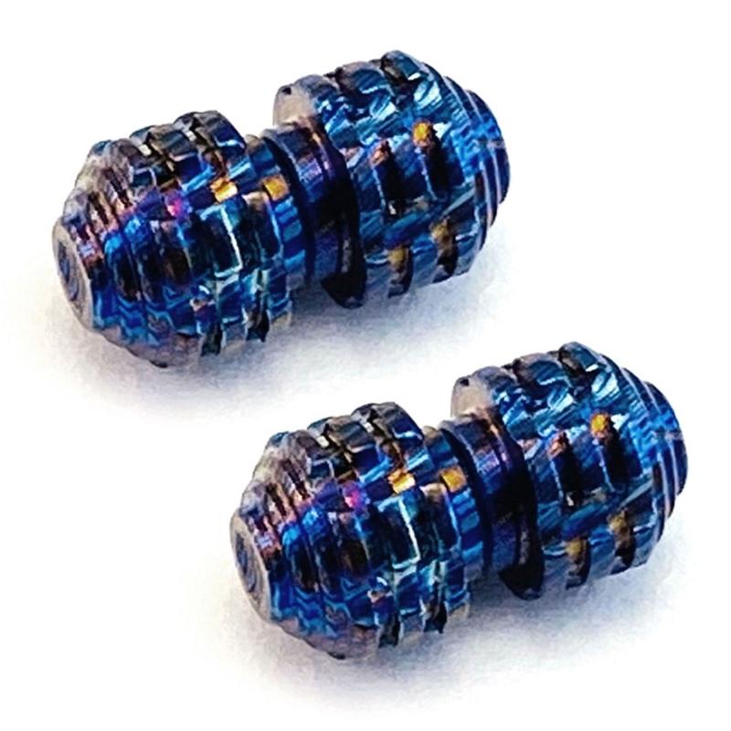 Precise Machined Fold Knivies Thumb Studs Corrosion Resistant Titaniums Damascus Pins Compatible for 2.1-3MM Blade Thickness