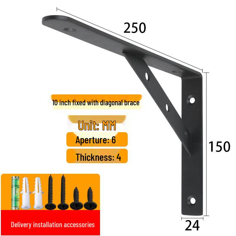 Stainless Steel Wall-Mounted Tripod Bracket for Load-Bearing Support and Partition Fixing