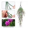 Hängende Kunstblume mit Eukalyptusblättern UV-beständig Fake-Blumenranke Innen Außen Garten Kunstblüte Rattan Dekor