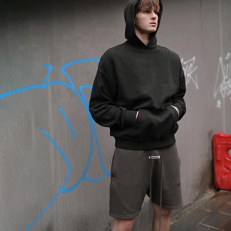 Fear of God Essentials SS20 Cotton Shorts Unisex Bottoms Black FOG-SS20-003