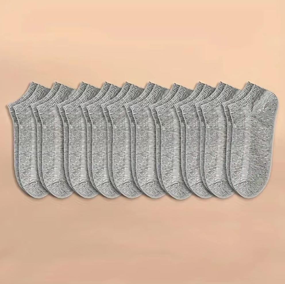 10/5/3 Șosete pentru bărbați până la jumătatea gambei Șosete de bumbac pentru toate anotimpurile, Culoare uni și versatile