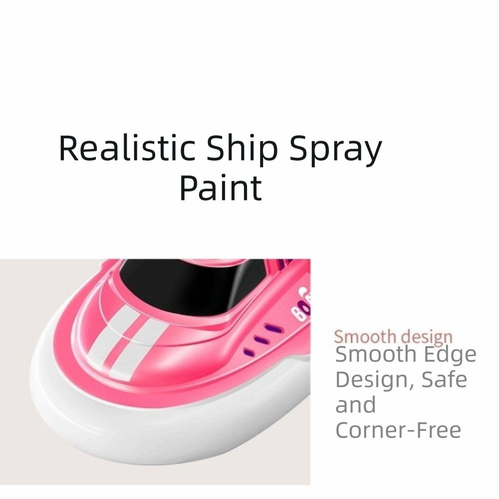 Wireless Remote Controlled RC Boat Toy With Lights RC Mini Boat Tugboat Model Toy For Kids