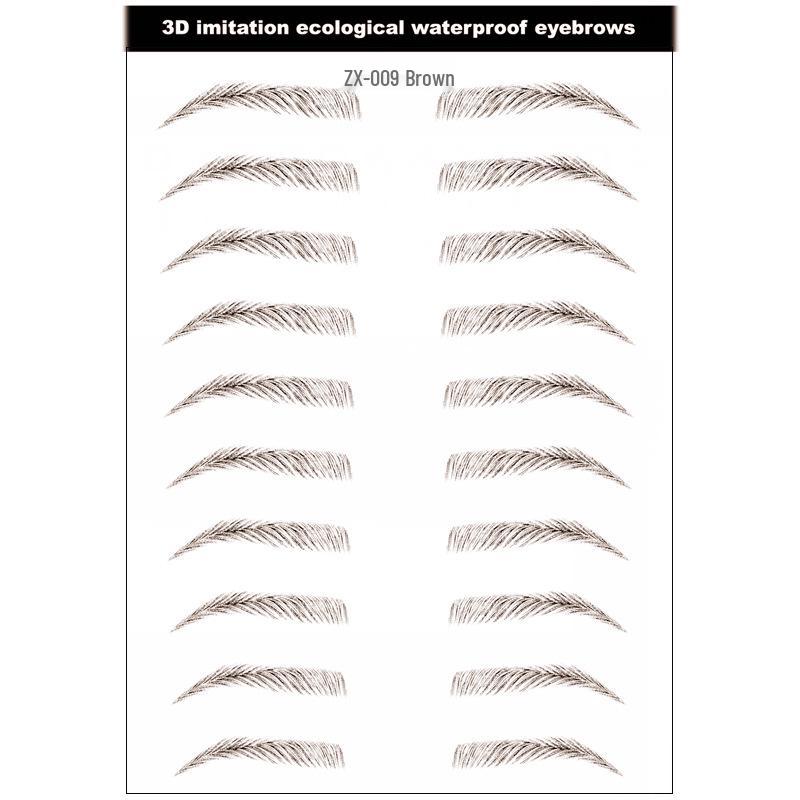 Zhengxiang 2025 Waterproof 6D Eyebrow Stickers - Realistic, Easy Makeup for a European, American, and Korean Style.