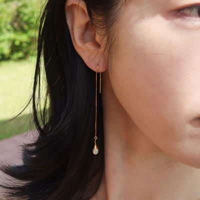 Modernlike 14k Gold-filled Silver Chandelier Pearl Drop Earrings