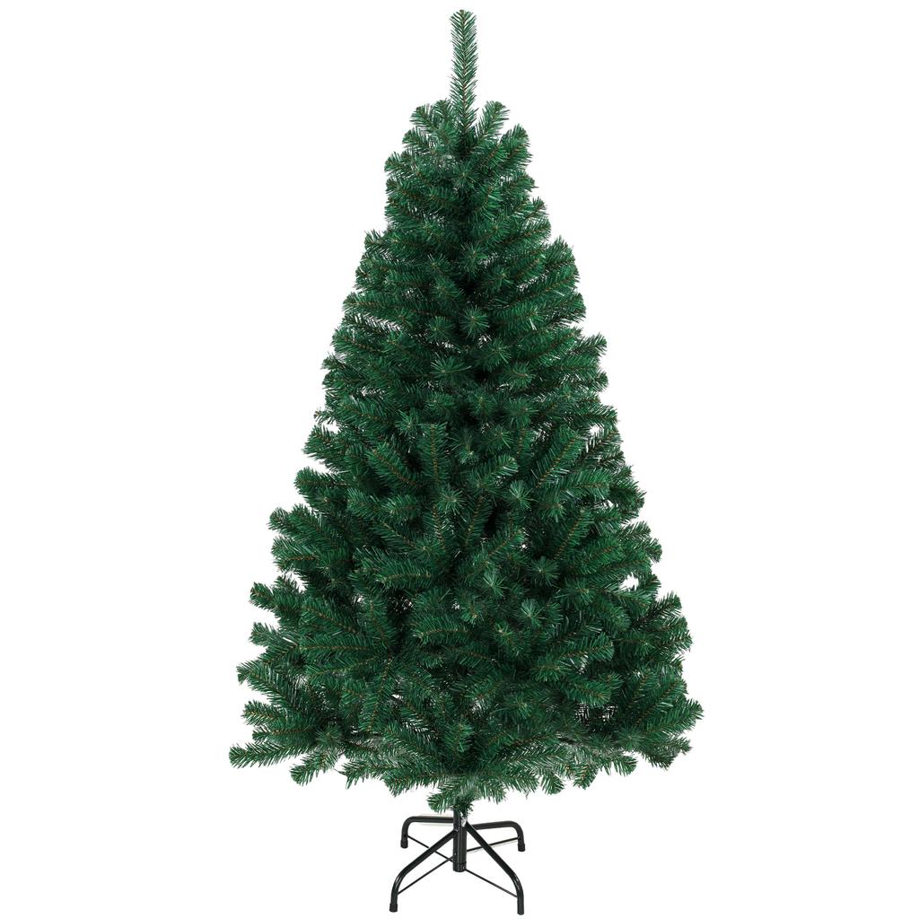 5ft/150cm Artificial Christmas Tree Fir Hinged Xmas Tree Green