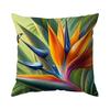 Tropical Plant Bird Of Paradise Floral Cushions Pillowcase Polyester Cushion Cover Throw Pillow Pillowcover Home Car Sofa Decor