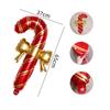 6pcs Red and Green Stripes Candy Cane Stick Balloons Aluminium Foil Balloon  Christmas Decoration
