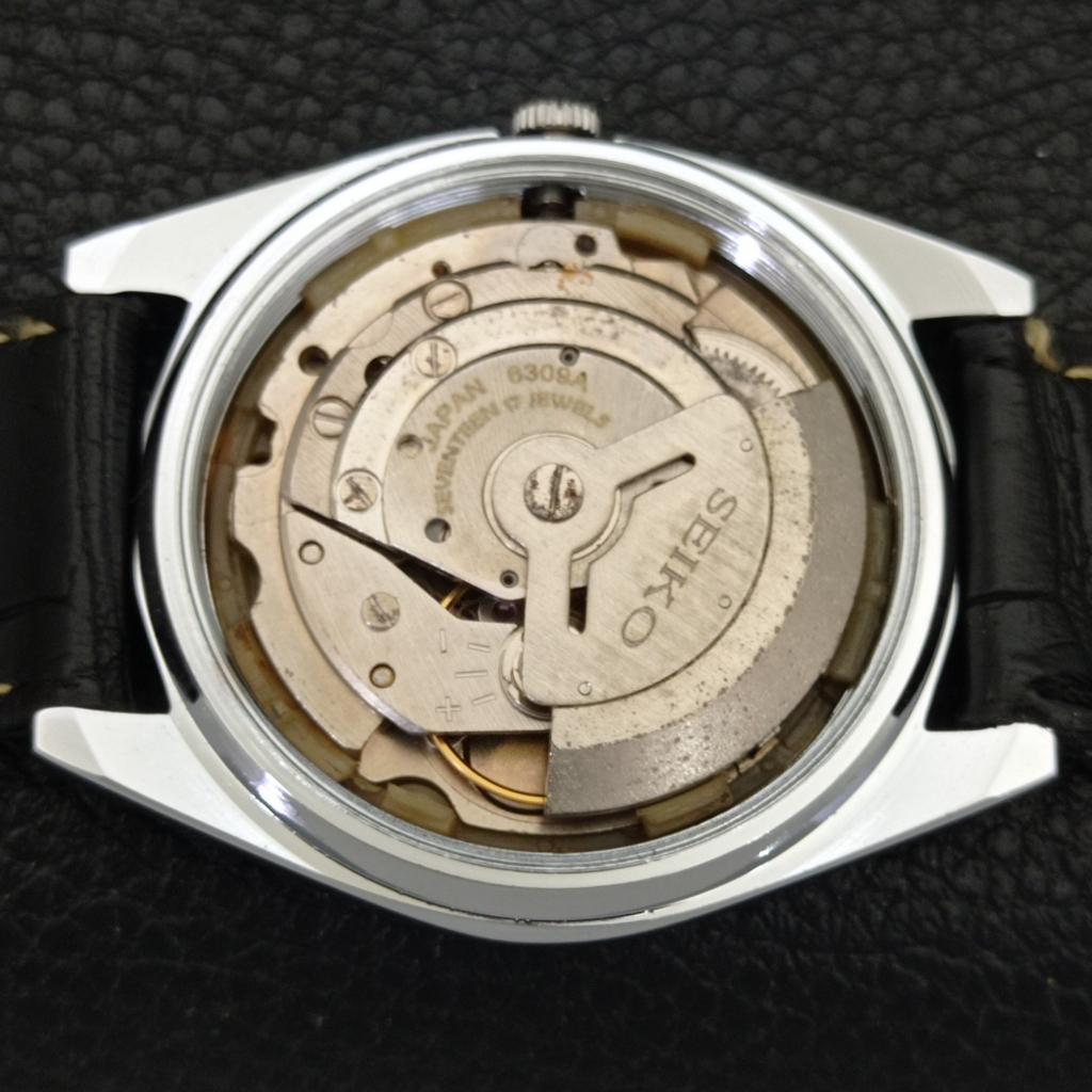 REFURBISHED VINTAGE SEIKO 5 AUTOMATIC 6309A JAPAN MENS BLACK WATCH a701732-5 R206c-a701732