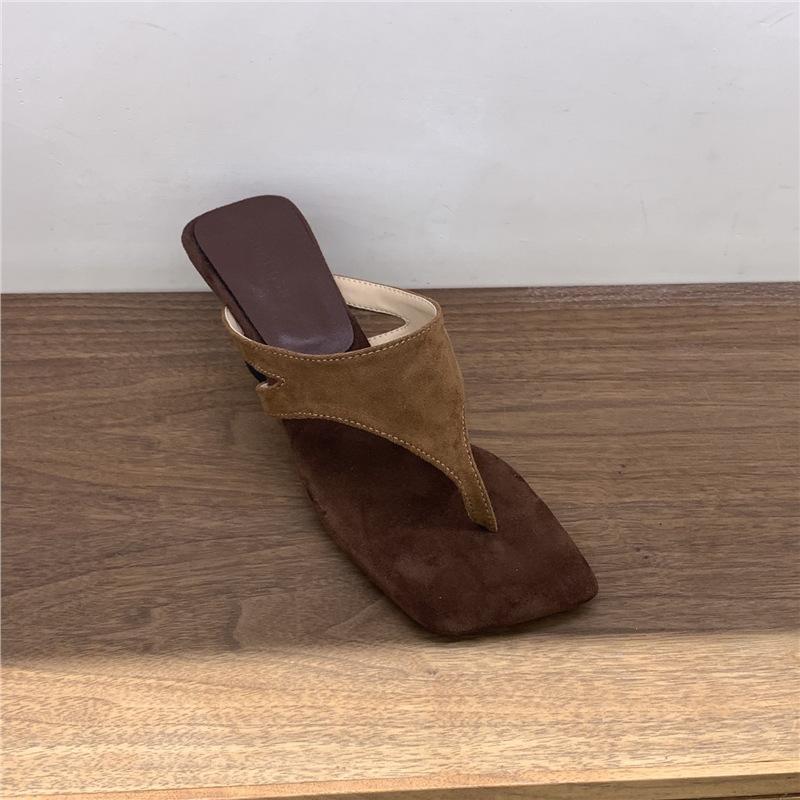 Fashion Low Slippers Women Summer Shoes On A Wedge Slides Pantofle Rubber Flip Flops Heeled Mules 2025 Silver Hawaiian High Cotton Fabri