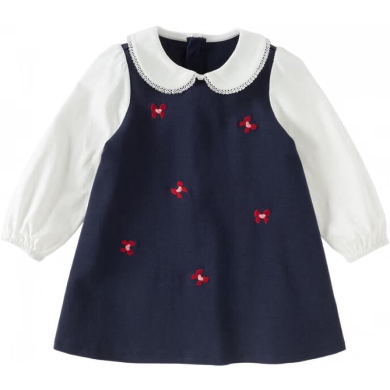 

DAVE&BELLA Girls Faux Two-Piece Knitted Princess Dress M