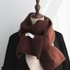 Women's 2025 Korean Style Winter Scarf: Thickened, Knitted, Solid Color, Versatile, and Warm for Students