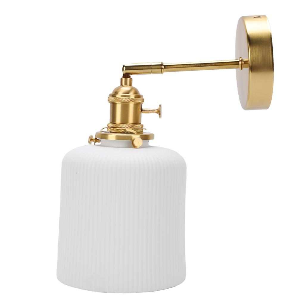 E27 LED Wall Lamp Sconce Pull Chain Switch Modern Wall Light Fixture for Bedroom Reading Indoor