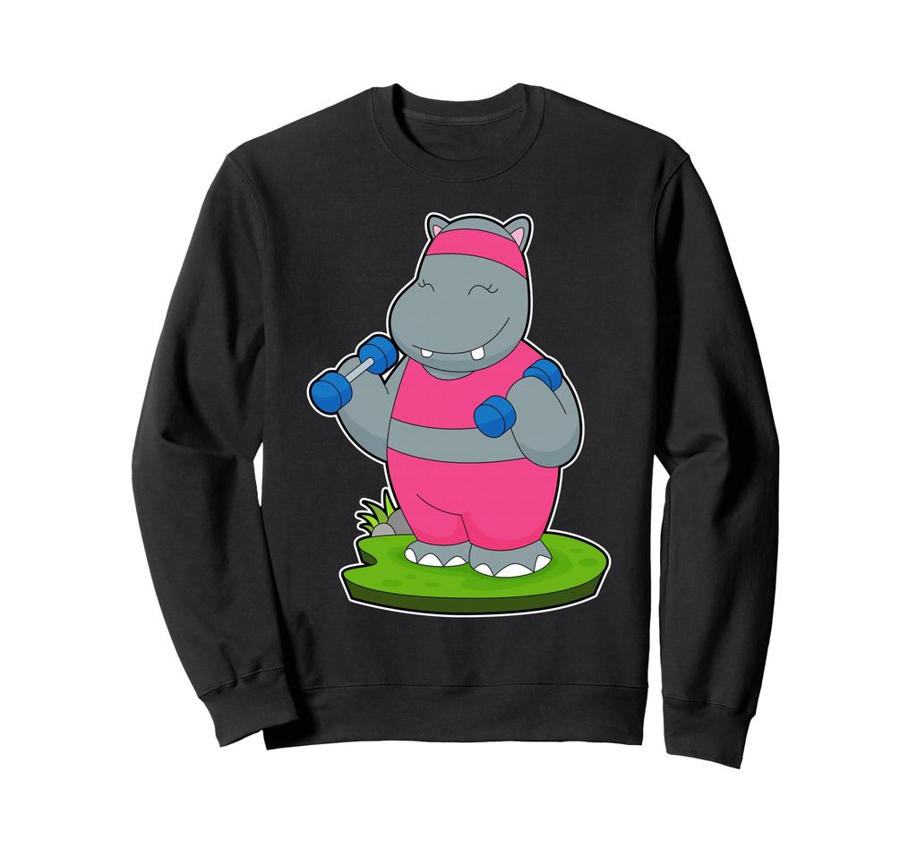 Hippo bodybuilder dumbbell bodybuilding trainer