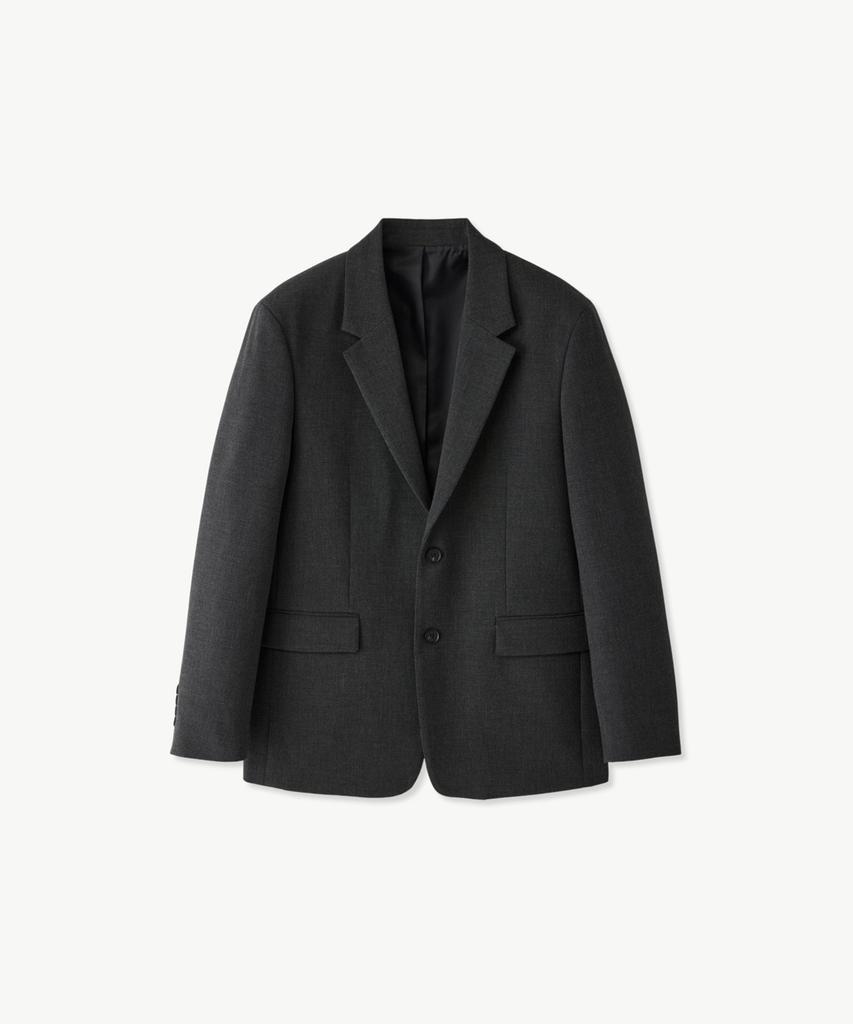 Stco [All Seasons] Four-Way Stretch Essential Setup Blazer_Charcoal Gray (Oversized Fit)_Sejxz82Osc