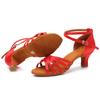 Buty do tańca latynoamerykańskiego na średnim obcasie dla kobiet i dziewcząt, buty do tańca z miękką podeszwą, buty do salsy, tango, tańca towarzyskiego, na obcasie 5cm