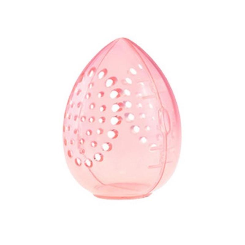 1pc Empty Transparent Puffs Drying Box Storage Case Portable Sponge Stand Cosmetic Egg Shaped Rack Makeup Puff Holder